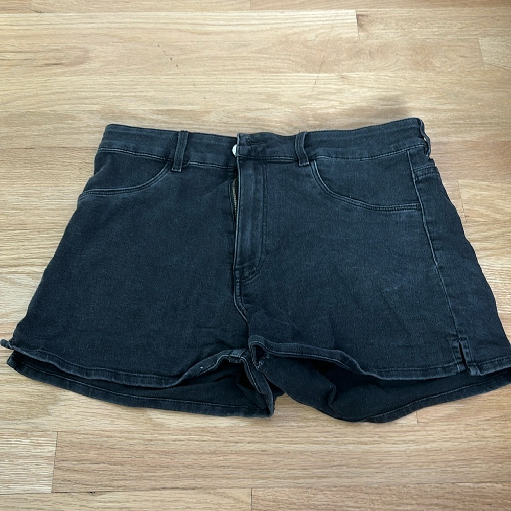 & Denim Black Jean Shorts